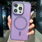 For iPhone 13 Pro Transparent TPU Hybrid PC Magsafe Phone Case(Purple) - 1