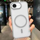 For iPhone 16e Transparent TPU Hybrid PC Magsafe Phone Case(Grey) - 1