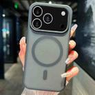 For iPhone 17 Pro Max Transparent TPU Hybrid PC Magsafe Phone Case(Black) - 1