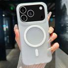 For iPhone 17 Pro Transparent TPU Hybrid PC Magsafe Phone Case(White) - 1