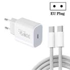 Single Port PD30W USB-C / Type-C Charger with Type-C to Type-C Data Cable EU Plug - 1