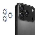 For iPhone 17 Pro / 17 Pro Max ENKAY AR Anti-reflection Individual Diamond Ring Camera Lens Glass Full Film(Sierra Blue) - 1