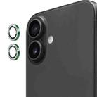 For iPhone 17 ENKAY AR Anti-reflection Individual Diamond Ring Camera Lens Glass Full Film(Deep Green) - 1