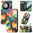 For Huawei Mate 60 Pro CaseNeo Colorful Magnetic Leather Phone Case(Colorful Cloud) - 1