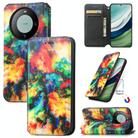 For Huawei Mate 60 CaseNeo Colorful Magnetic Leather Phone Case(Colorful Cloud) - 1