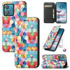 For Motorola Edge 40 Neo CaseNeo Colorful Magnetic Leather Phone Case(Magic Space) - 1