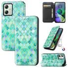 For Motorola Moto G54 5G CaseNeo Colorful Magnetic Leather Phone Case(Emeralds) - 1