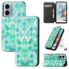 For Motorola Moto G24 Power CaseNeo Colorful Magnetic Leather Phone Case(Emeralds) - 1