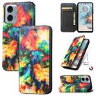 For Motorola Moto G24 Power CaseNeo Colorful Magnetic Leather Phone Case(Colorful Cloud) - 1