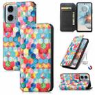 For Motorola Moto G24 Power CaseNeo Colorful Magnetic Leather Phone Case(Magic Space) - 1