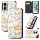 For Motorola Moto G24 Power CaseNeo Colorful Magnetic Leather Phone Case(Rhombus) - 1