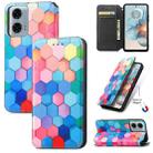 For Motorola Moto G24 Power CaseNeo Colorful Magnetic Leather Phone Case(Colorful Cube) - 1