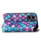 For Motorola Moto G85 CaseNeo Colorful Magnetic Leather Phone Case(Purple Scales) - 3