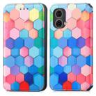 For Motorola Moto G85 CaseNeo Colorful Magnetic Leather Phone Case(Colorful Cube) - 2