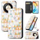 For Honor X50 CaseNeo Colorful Magnetic Leather Phone Case(Rhombus) - 1