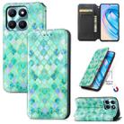 For Honor X6a CaseNeo Colorful Magnetic Leather Phone Case(Emeralds) - 1