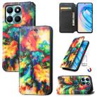 For Honor X6a CaseNeo Colorful Magnetic Leather Phone Case(Colorful Cloud) - 1