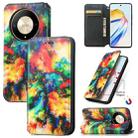 For Honor X9b CaseNeo Colorful Magnetic Leather Phone Case(Colorful Cloud) - 1