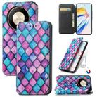 For Honor X9b CaseNeo Colorful Magnetic Leather Phone Case(Purple Scales) - 1