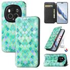 For Honor Magic6 Pro CaseNeo Colorful Magnetic Leather Phone Case(Emeralds) - 1