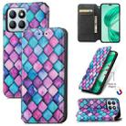 For  Honor X8b CaseNeo Colorful Magnetic Leather Phone Case(Purple Scales) - 1