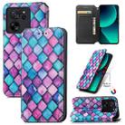 For Xiaomi 13T / 13T Pro CaseNeo Colorful Magnetic Leather Phone Case(Purple Scales) - 1