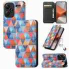 For Xiaomi Redmi Note 13 Pro+ CaseNeo Colorful Magnetic Leather Phone Case(Rhombus Mandala) - 1