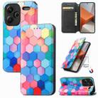 For Xiaomi Redmi Note 13 Pro+ CaseNeo Colorful Magnetic Leather Phone Case(Colorful Cube) - 1