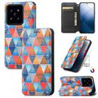 For Xiaomi 14 CaseNeo Colorful Magnetic Leather Phone Case(Rhombus Mandala) - 1