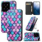 For Xiaomi 14 CaseNeo Colorful Magnetic Leather Phone Case(Purple Scales) - 1