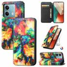 For Xiaomi Redmi Note 13 5G CaseNeo Colorful Magnetic Leather Phone Case(Colorful Cloud) - 1