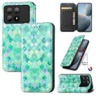 For Xiaomi Redmi K70E CaseNeo Colorful Magnetic Leather Phone Case(Emeralds) - 1