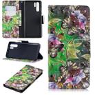 3D Colored Drawing Pattern Horizontal Flip Leather Case for  Huawei P30 Pro, with Holder & Card Slots & Wallet(Green Butterfly) - 1