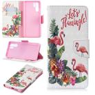 3D Colored Drawing Pattern Horizontal Flip Leather Case for  Huawei P30 Pro, with Holder & Card Slots & Wallet(English Flamingo) - 1