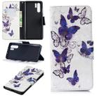 3D Colored Drawing Pattern Horizontal Flip Leather Case for  Huawei P30 Pro, with Holder & Card Slots & Wallet(Butterflies) - 1