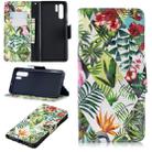 3D Colored Drawing Pattern Horizontal Flip Leather Case for  Huawei P30 Pro, with Holder & Card Slots & Wallet(Banana Leaf) - 1