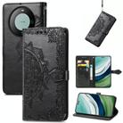For Huawei Mate 60 Pro Mandala Flower Embossed Leather Phone Case(Black) - 1