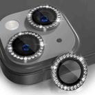 For iPhone 14 / 14 Plus ENKAY AR Anti-reflection Individual Diamond Ring Camera Lens Glass Full Film(Black) - 1