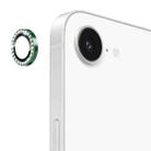 For iPhone 16e ENKAY AR Anti-reflection Individual Diamond Ring Camera Lens Glass Full Film(Deep Green) - 1