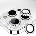 For iPhone 13 Pro / 13 Pro Max ENKAY AR Anti-reflection Individual Diamond Ring Camera Lens Glass Full Film(Silver) - 1