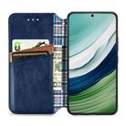 For Huawei Mate 60 Cubic Grid Pressed Magnetic Leather Phone Case(Blue) - 3