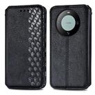 For Huawei Mate 60 Pro Cubic Grid Pressed Magnetic Leather Phone Case(Black) - 2