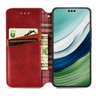 For Huawei Mate 60 Pro Cubic Grid Pressed Magnetic Leather Phone Case(Red) - 3