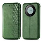 For Huawei Mate 60 Pro Cubic Grid Pressed Magnetic Leather Phone Case(Green) - 2