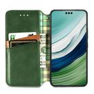 For Huawei Mate 60 Pro Cubic Grid Pressed Magnetic Leather Phone Case(Green) - 3