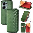 For Honor X9b Cubic Grid Pressed Magnetic Leather Phone Case(Green) - 1