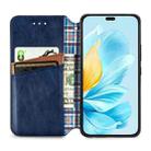 For Honor 200 Lite Global Cubic Grid Pressed Magnetic Leather Phone Case(Blue) - 3