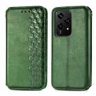 For Honor 200 Lite Global Cubic Grid Pressed Magnetic Leather Phone Case(Green) - 2