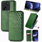 For Xiaomi 13T / 13T Pro Cubic Grid Pressed Magnetic Leather Phone Case(Green) - 1