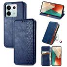 For Xiaomi Redmi Note 13 Pro Cubic Grid Pressed Magnetic Leather Phone Case(Blue) - 1